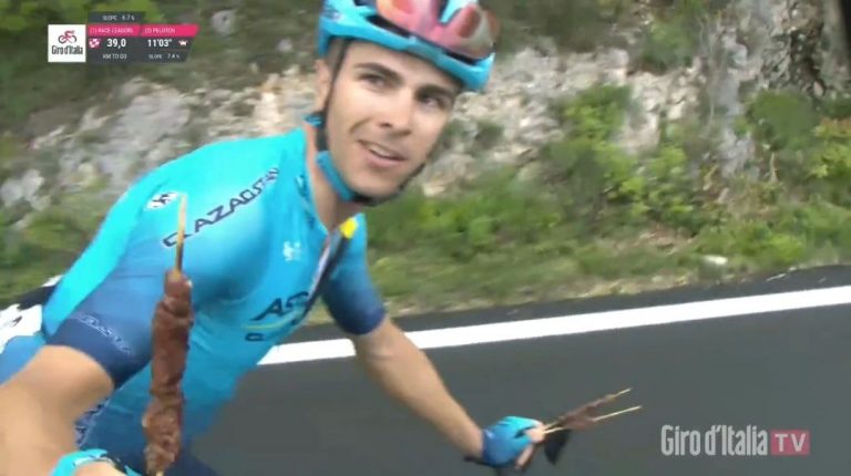 Samuele Battistella arrosticini Giro d'Italia
