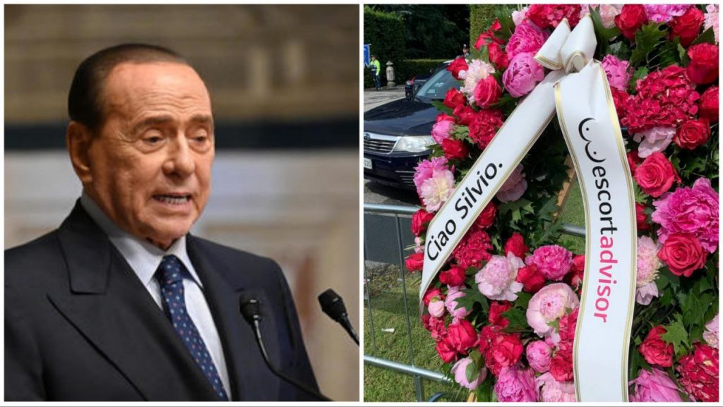 Funerali Silvio Berlusconi Corona di Fiori Escort Advisor