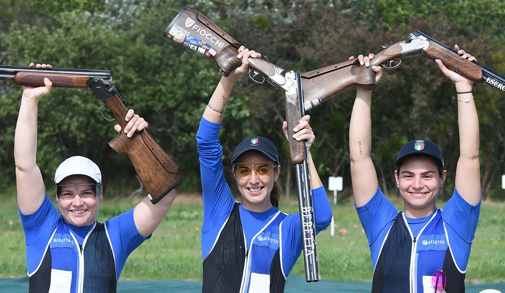 Italia trap femminile Jessica Rossi, Giulia Grassia e Silvana Stanco