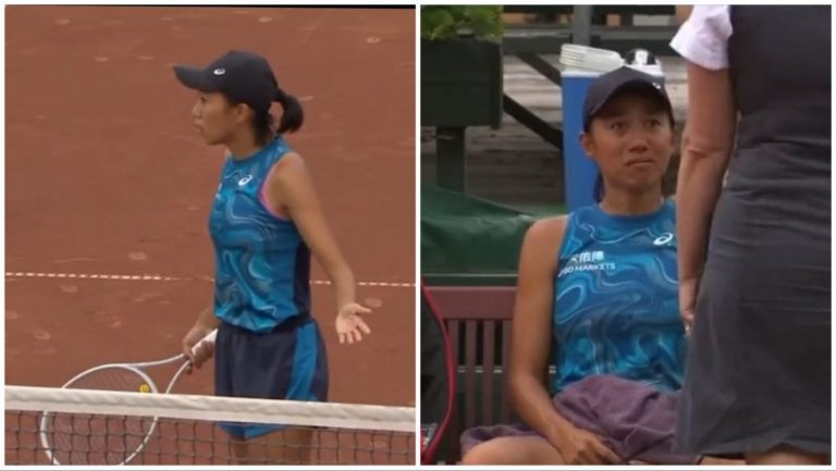 WTA Budapest Shuai Zhang ritiro lacrime