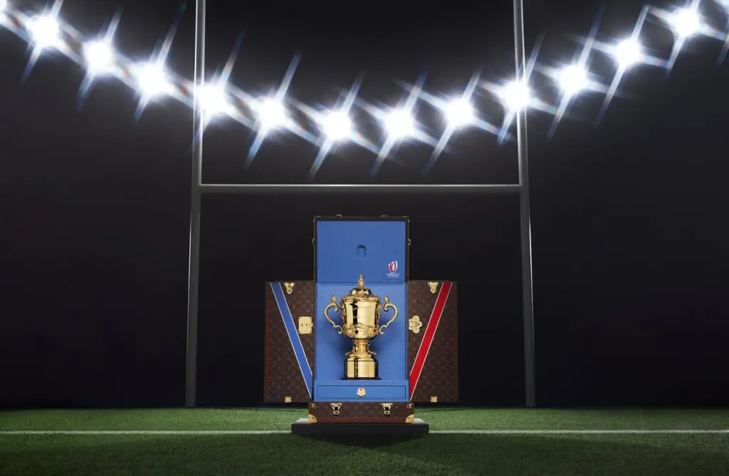 Mondiali Rugby 2023 baule Coppa Louis Vuitton