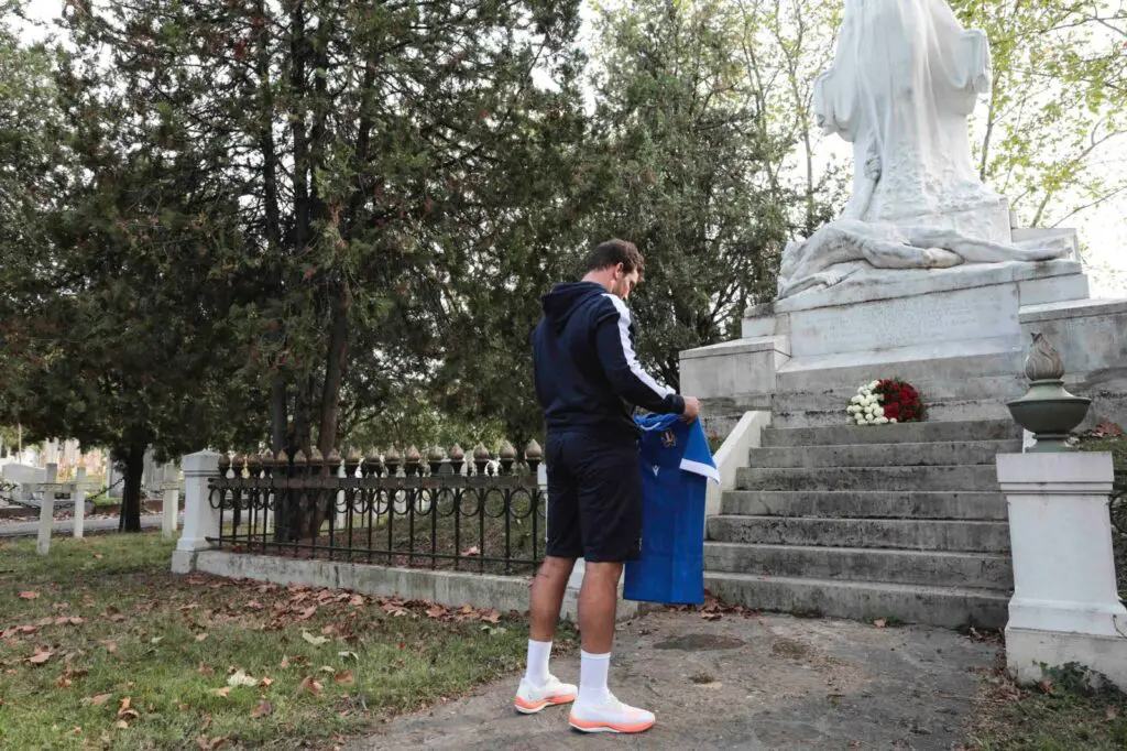 Italia Rugby omaggio caduti di guerra in Francia
