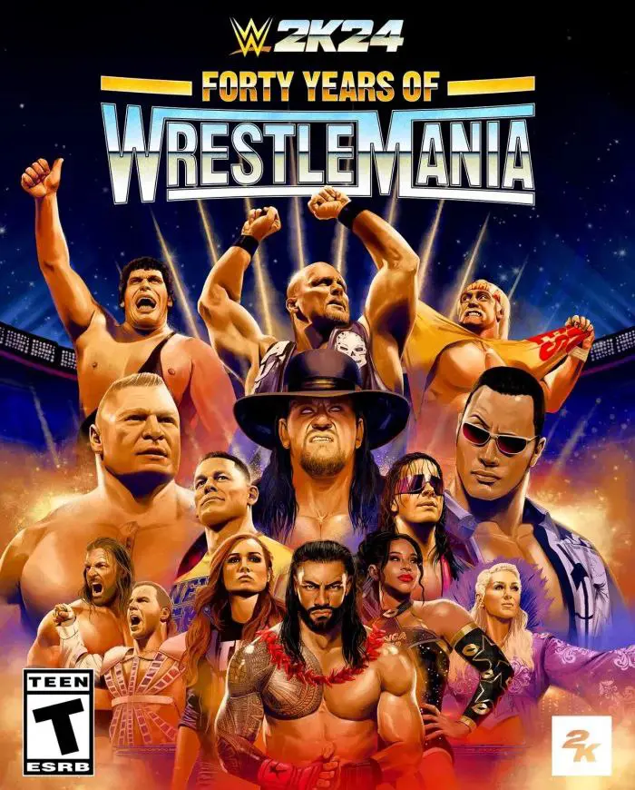 Cover WWE 2K24 40 anni WrestleMania