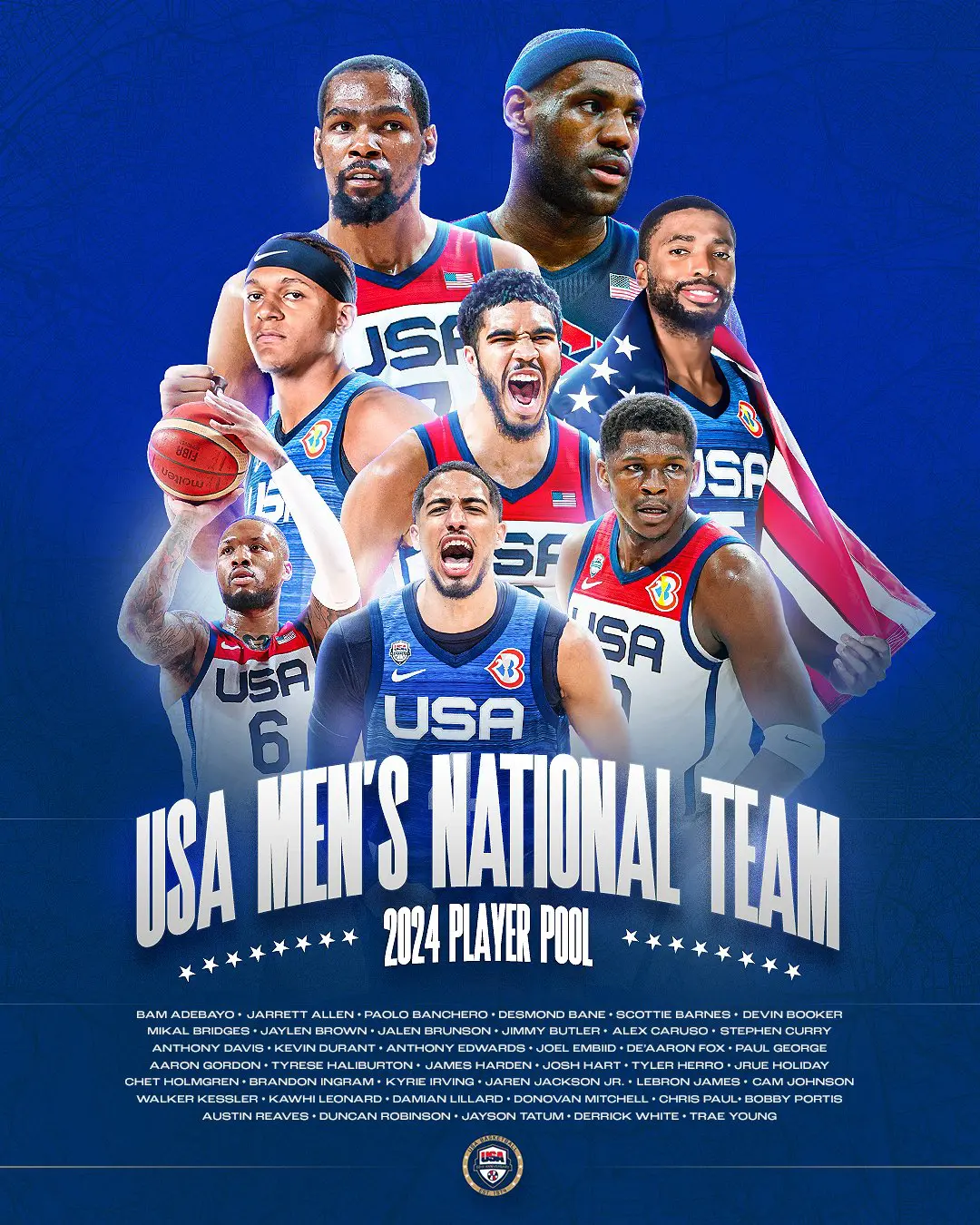 Preselezione USA Basketball Olimpiadi Parigi 2024
