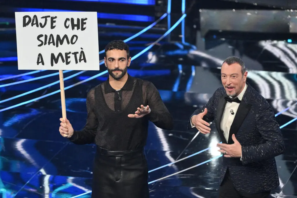 Amadeus e Marco Mengoni