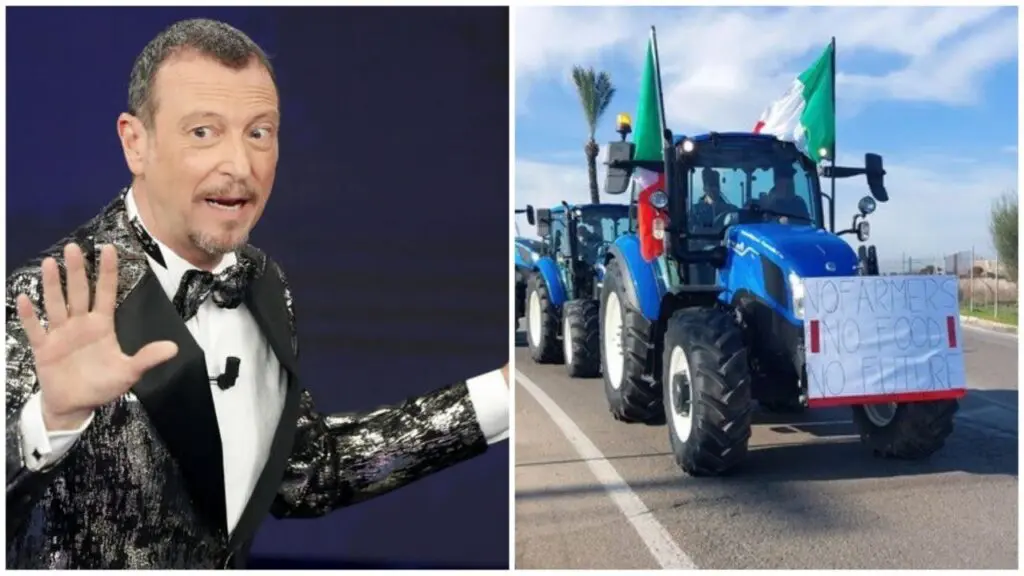 Protesta trattori Sanremo 2024
