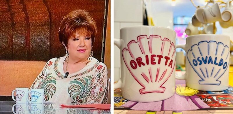 Orietta Berti porta Bari in prima serata, da Fazio le tazze del negozio di via De Giosa