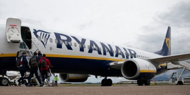 Foto da Facebook di Ryanair
