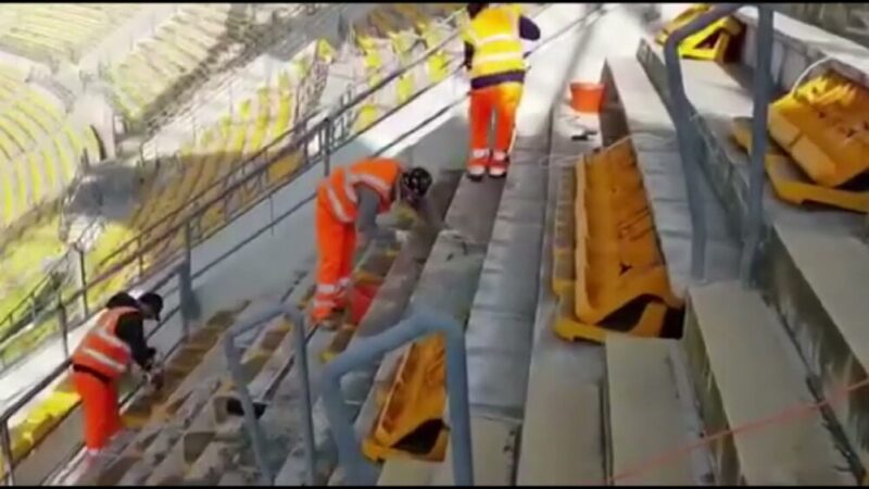 Stadio San Nicola, tutti i lavori per l’omologazione alla serie B: a luglio la sostituzione dei petali