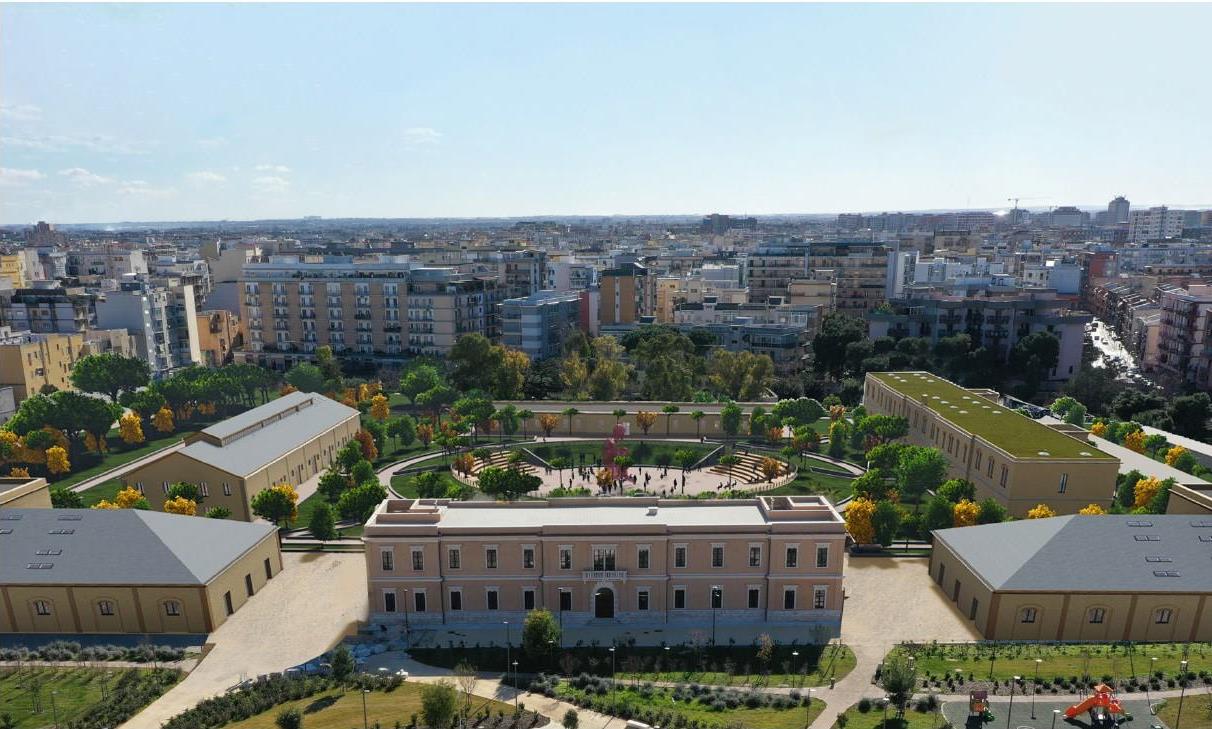 28 08 24 Questa Mattina Sopralluogo Del Sindaco Sul Cantiere Della Ex Caserma Rossani Per I Lavori Di Esecuzione Del Tetto Verde Render Nuova Sede Accademia